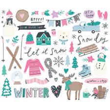 Simple Stories Die Cuts - Bits & Pieces / Feelin\' Frosty
